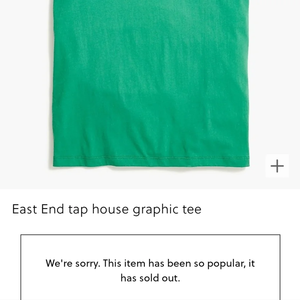 J.CREW EAST END TAP HOUSE T-SHIRT GREEN XXL 47-49 BNWT RETIRED